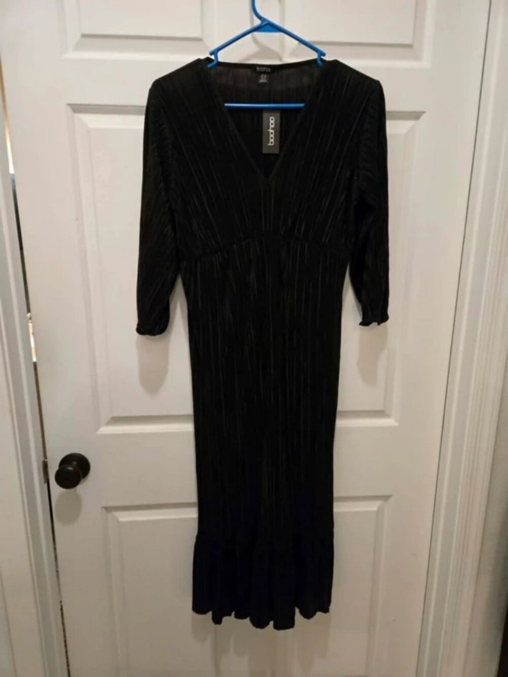 Boohoo Plisse Midi Dress